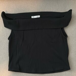 Two off shoulder crop tops from Zara. Size M.
